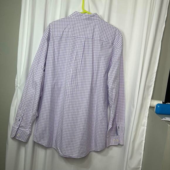 Tommy Hilfiger men's button down up shirt size 2XL xxl white purple check violet - Picture 6 of 16